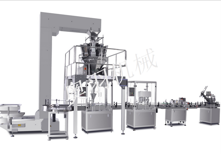 顆粒物料自動理瓶灌裝旋蓋鋁箔封口貼標生產線_http://m.gasket.cc_瓶裝灌裝生產線系列_第1張